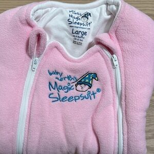 Merlin’s magic sleepsuit Pink - Large - fleece